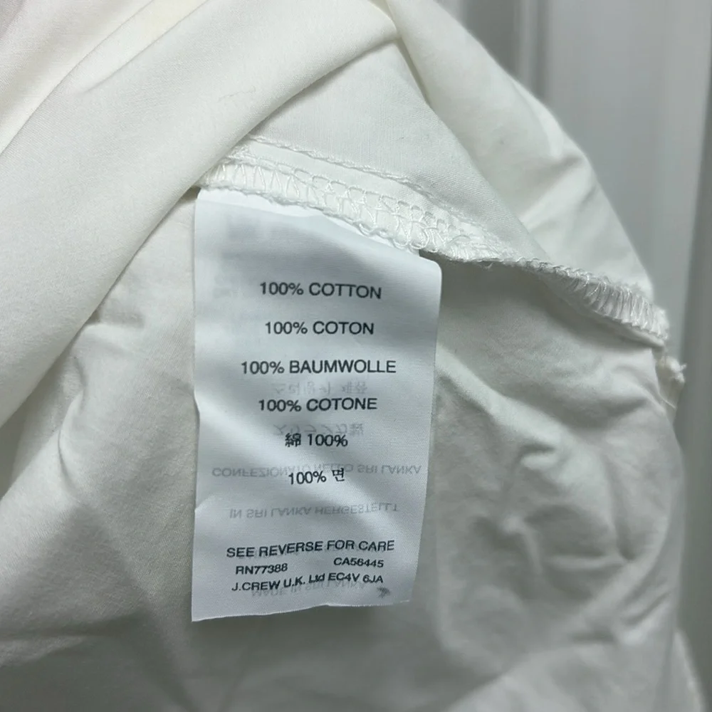 J.Crew White‎ Cotton Short Sleeve Pullover